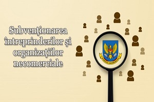 Informații despre subvenționarea întreprinderilor și organizațiilor necomerciale