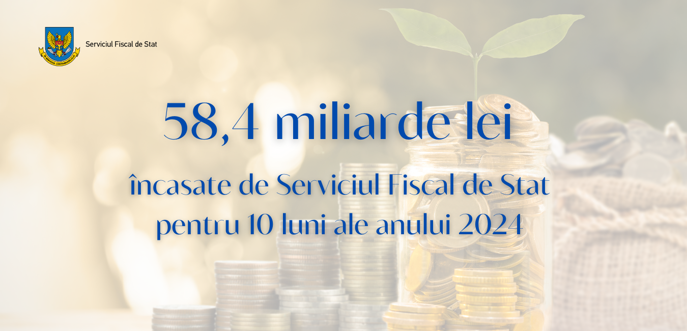 Informații operative privind încasările la BPN administrate de SFS: Sunt în creștere cu 12,3%