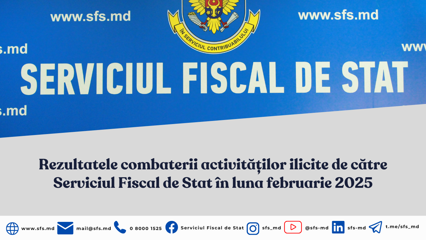 Rezultatele combaterii activităților ilicite de către Serviciul Fiscal de Stat în luna februarie 2025