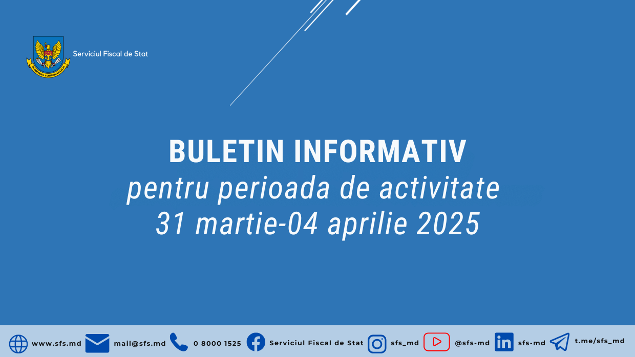 1,5 miliarde lei încasate de către SFS la Bugetul public național în săptămâna precedentă
