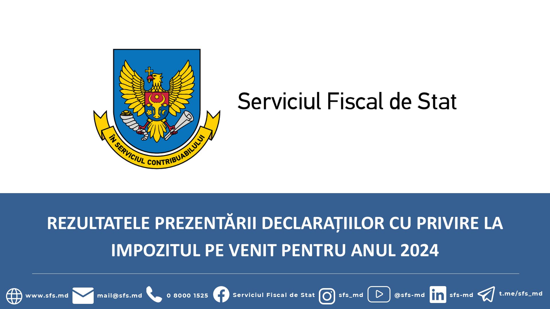 Rezultatele recepționarii declarațiilor cu privire la impozitul pe venit pentru anul 2024