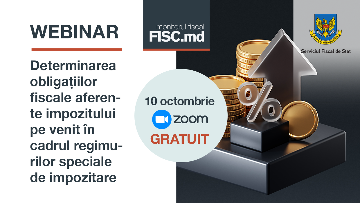 Seminar de instruire: Determinarea obligațiilor fiscale aferente impozitului pe venit în cadrul regimurilor speciale de impozitare