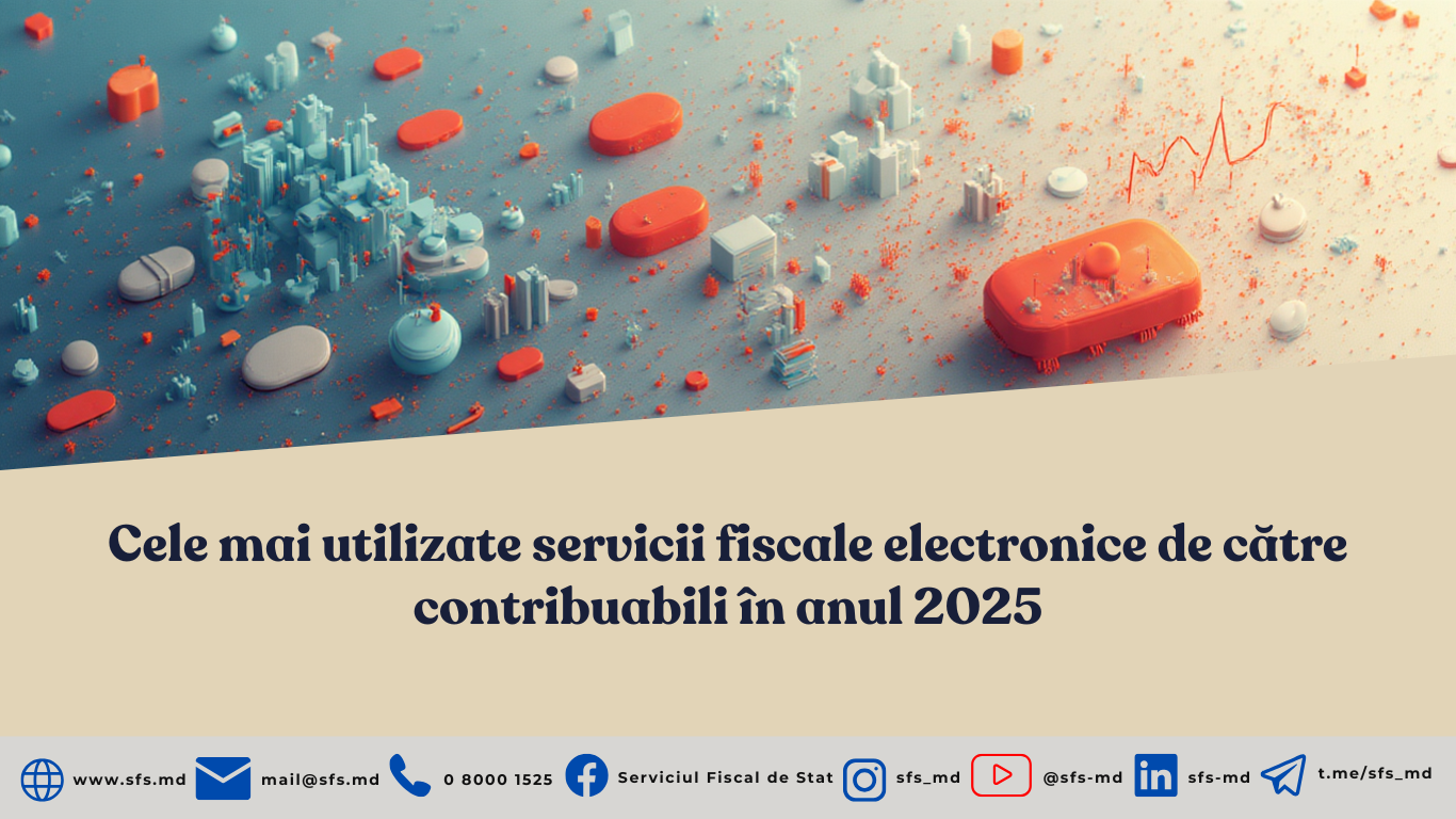 Cele mai utilizate servicii fiscale electronice de către contribuabili în anul 2025 